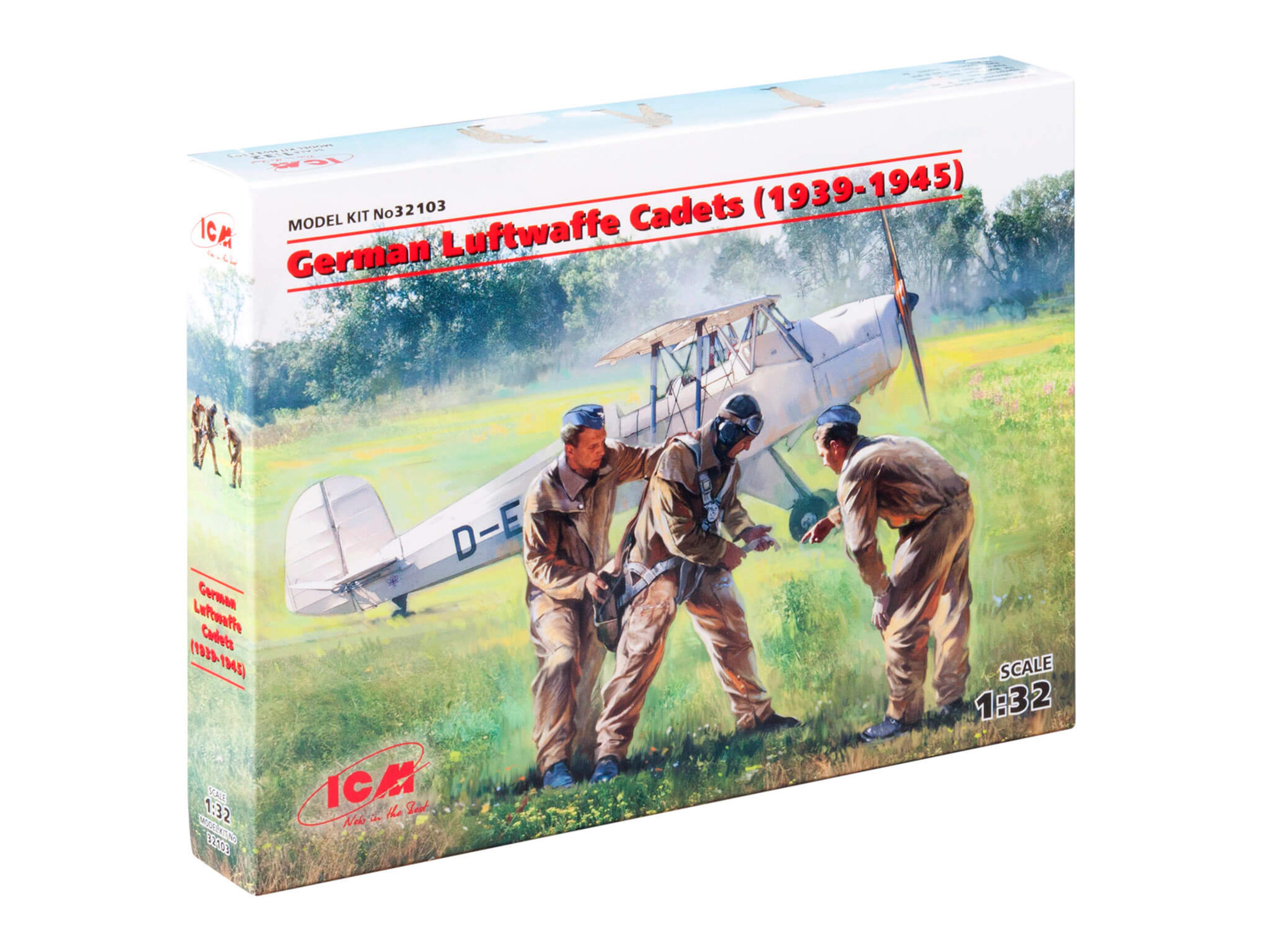 ICM 1939-1945 German Luftwaffe Cadets Figure Model Kit (3 ct)
