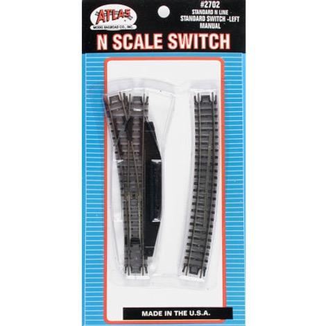 N-Scale Code 80 Standard Switch Manual Left-Hand