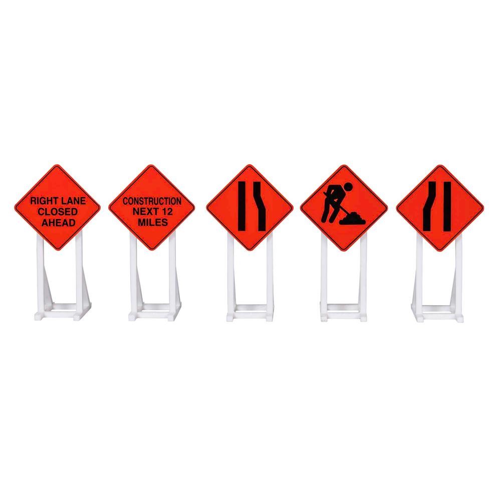 Lionel O-Scale Construction Signs (5 pc)