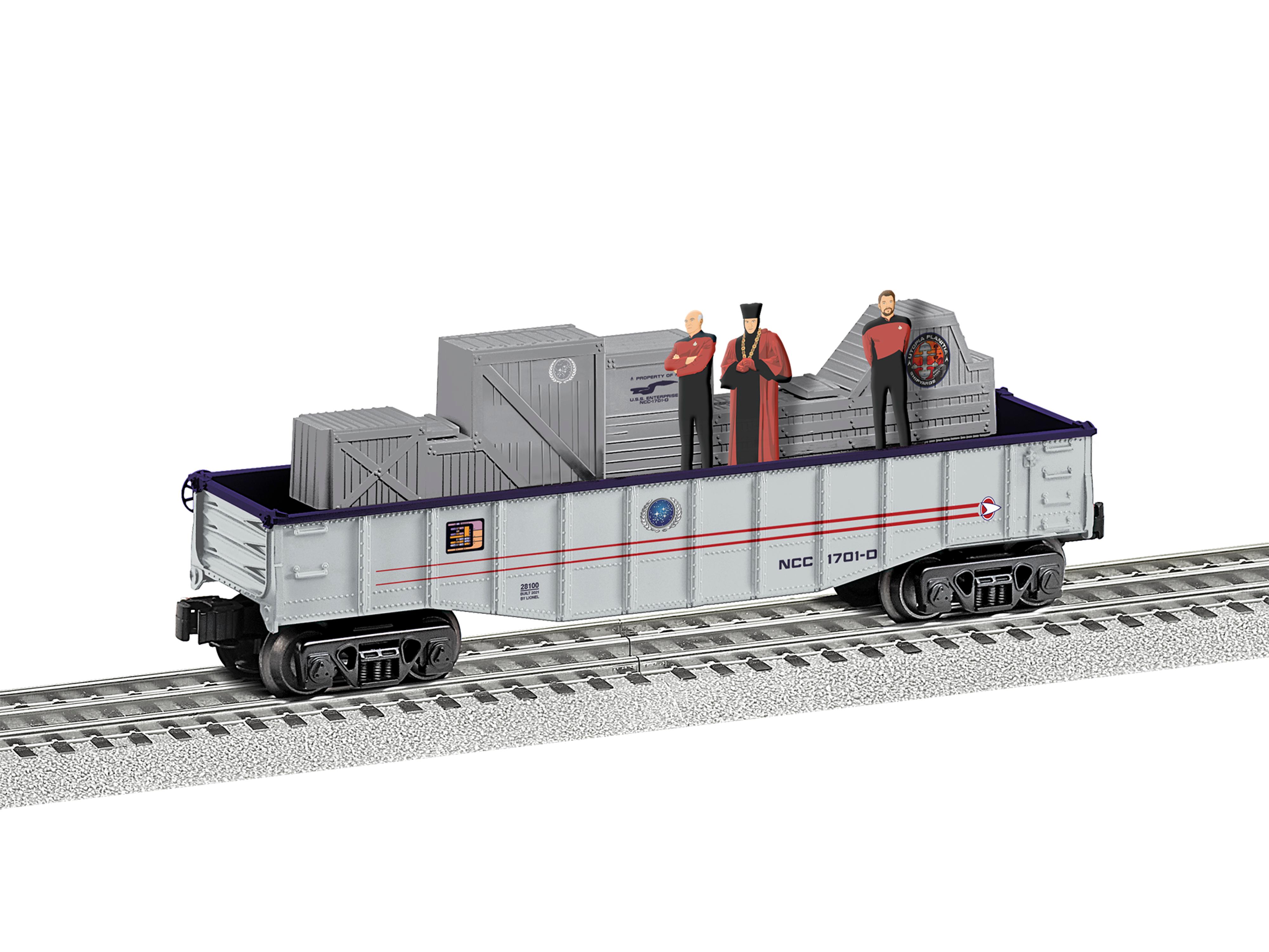 Lionel O Scale Chasing Gondola - Riker, Picard, and Q