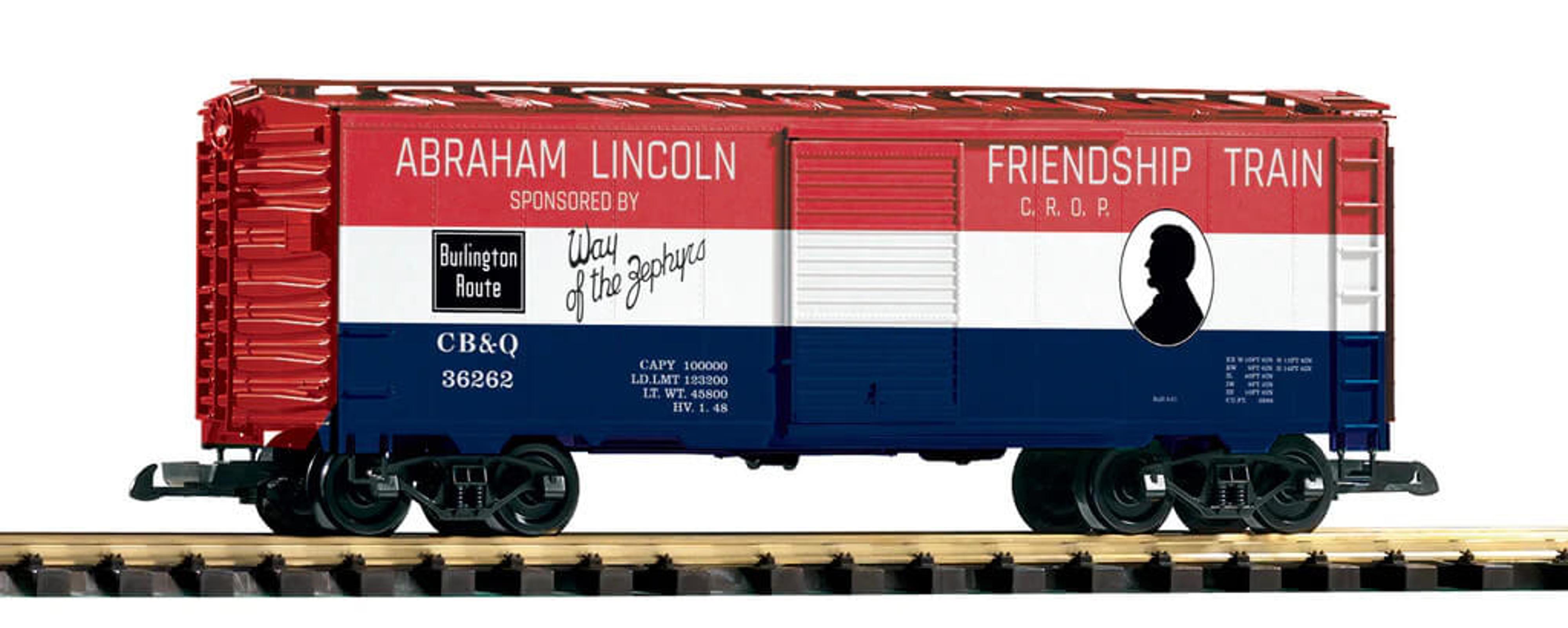 G Scale CB&Q Friendship Train Boxcar